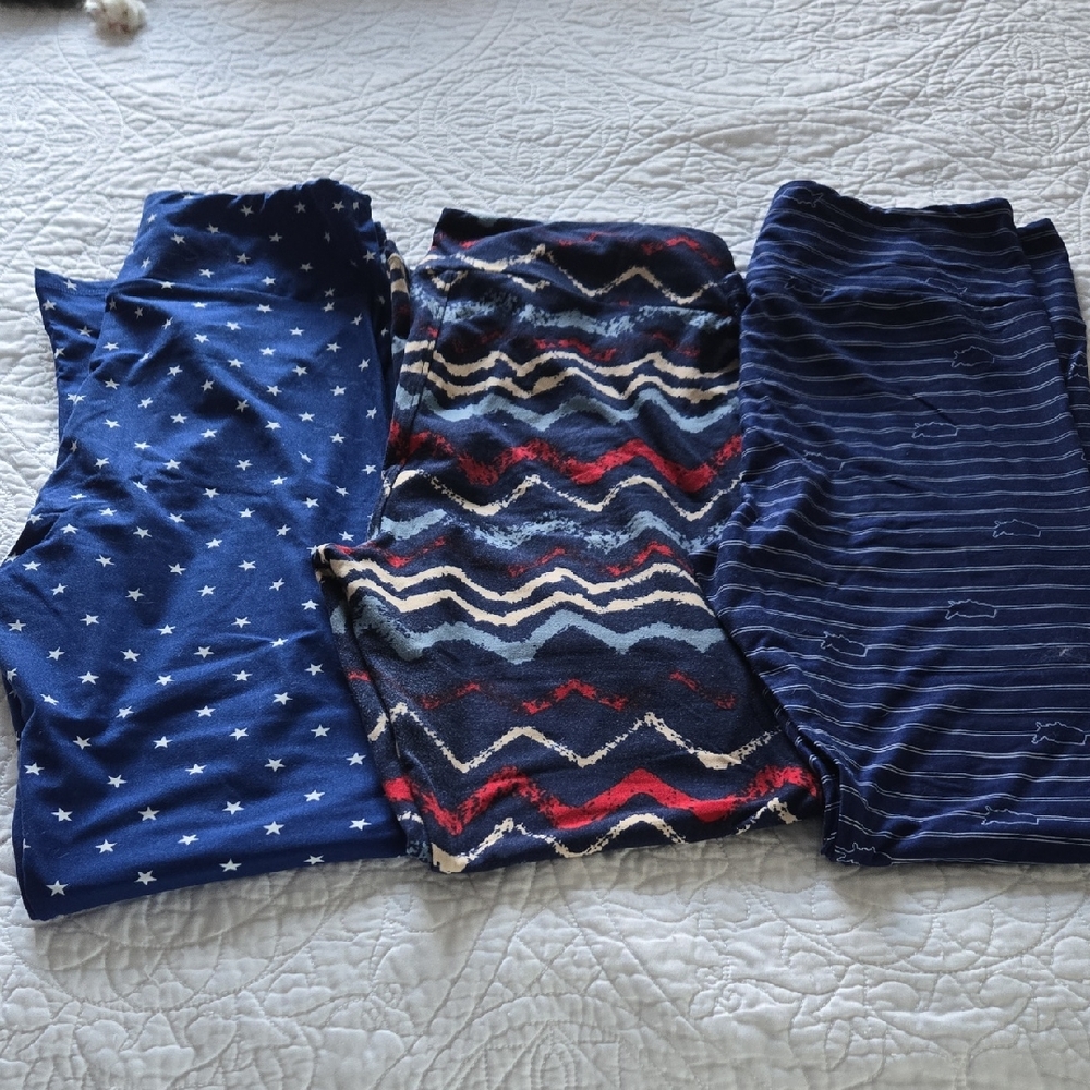4th Of July Special!LuLaRoe Women's Leggings TRIO- t/c